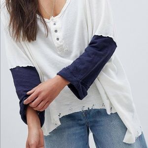 FREE PEOPLE Star relaxed Henley top